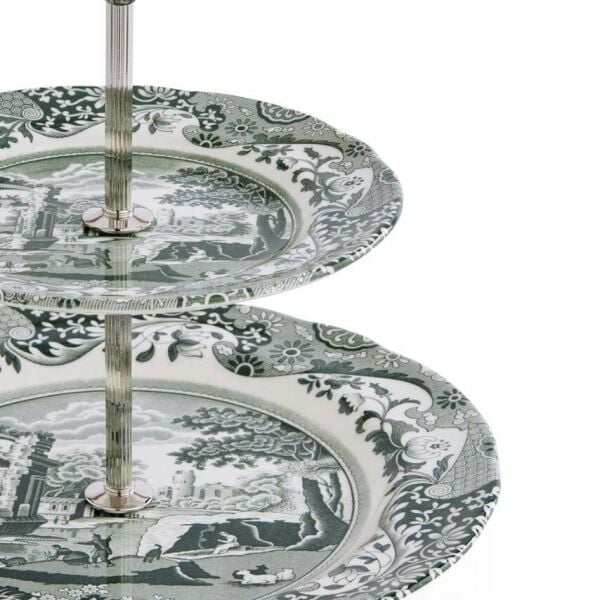 Spode Green Italıan 2 Katlı Kek Stand