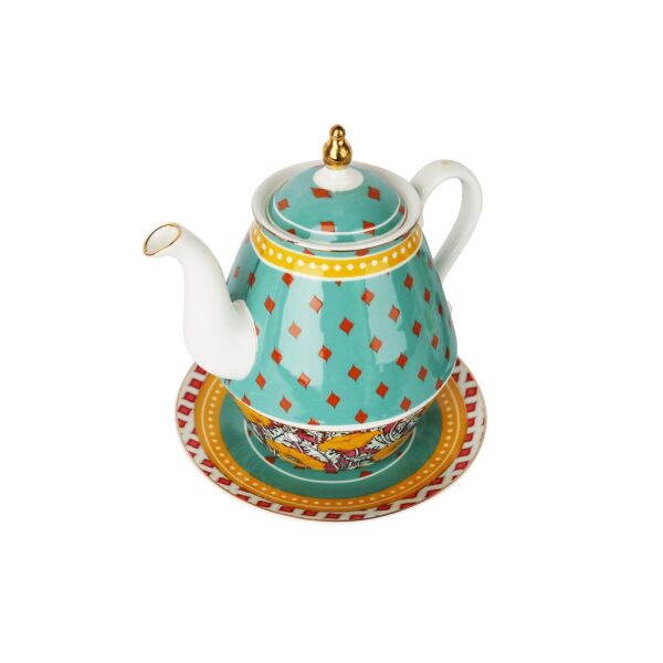 Lucky Art  Eliana Bone Tek Kişilik Demlik&Fincan Seti