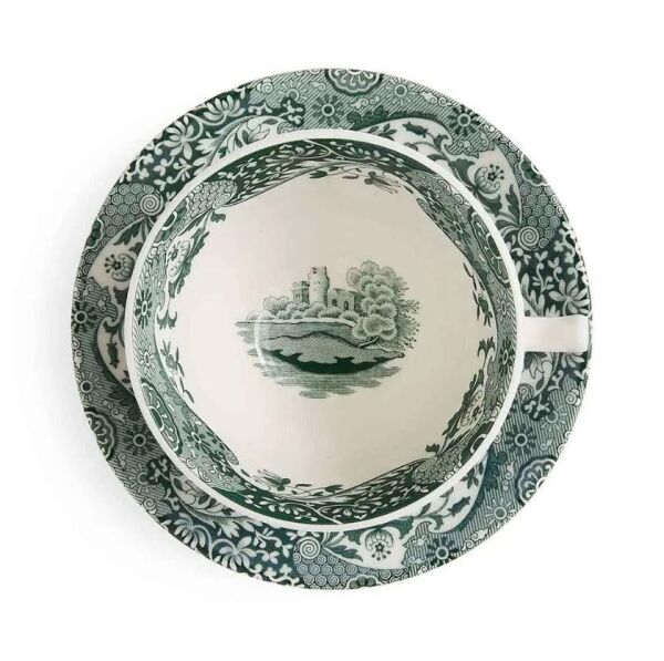 Spode Green Italıan Çay Fincan+Tabağı