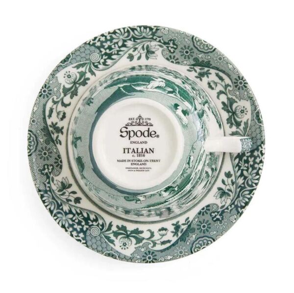 Spode Green Italıan Çay Fincan+Tabağı