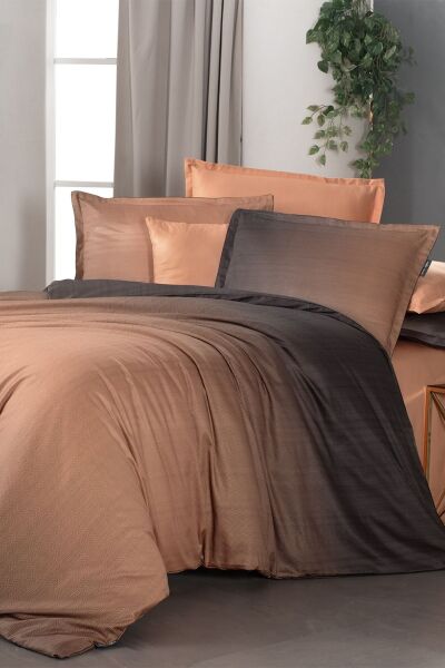 Sarev Solido Saten Nevresim Takımı Tek Kişilik 2 Yastık-Taba