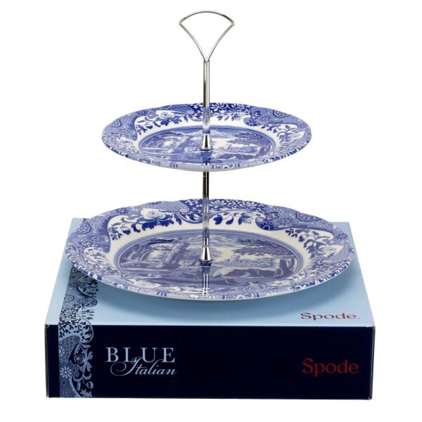 Spode Blue Italıan 2 Katlı Kek Stand