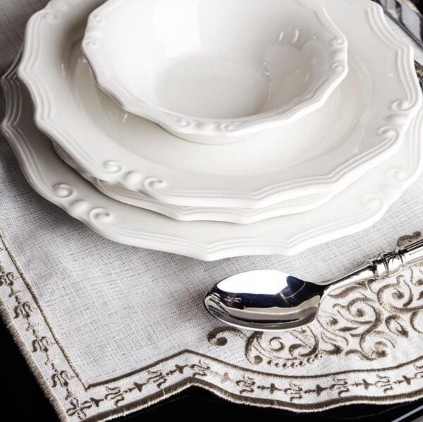 Royal Canterbury Poetry White 50 Parça Yemek ve Çay Takımı