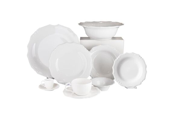 Royal Canterbury Poetry White 50 Parça Yemek ve Çay Takımı