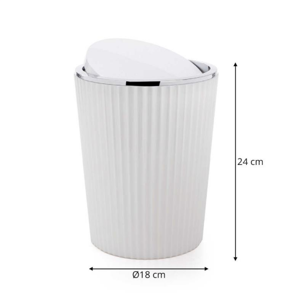 Primanova Nely Çöp Kovası Beyaz