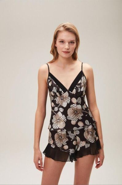 Nazik Home Jena Şort Büstiyer 2'li Takım Siyah M