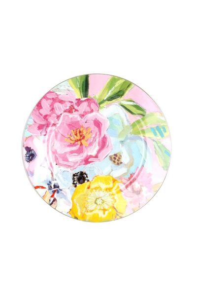 Lucky Art Peony Bone 6lı 20cm Servis Tabağı Seti