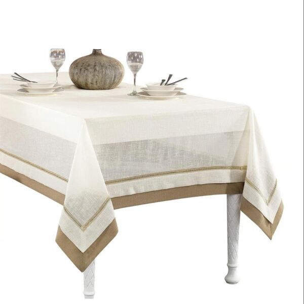Nazik Home Latina Masa Örtüsü Bej 160X260