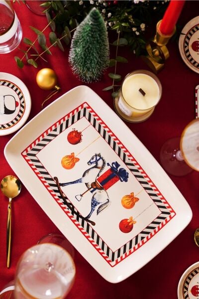 The Mia Nutcracker Dikdörtgen Servis 34 x 25 cm