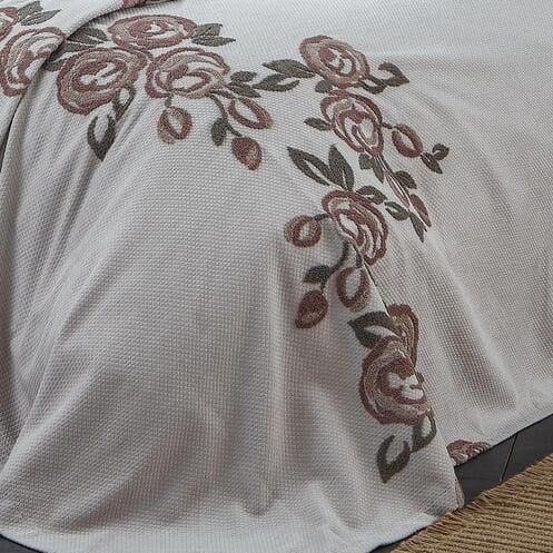 Nazik Home Oasis Nevresim-Pike Set Çift Kişilik-Vizon