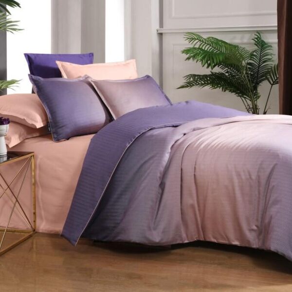 Sarev SolidoTencel Nevresim Takımı Çift Kişilik 4 Yastık-Samon