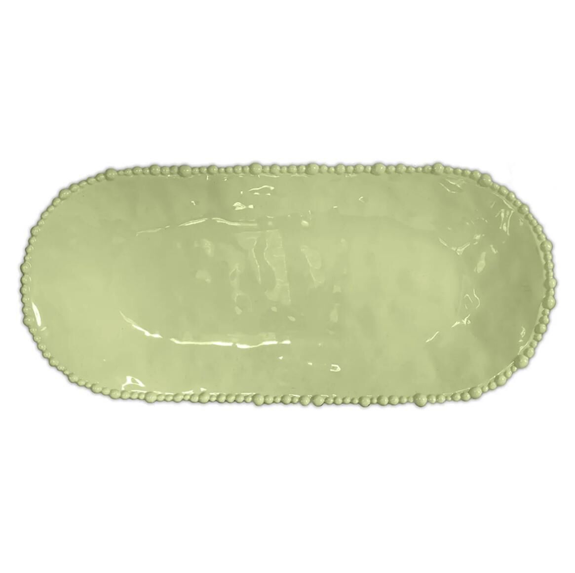 Baci Milano Jt&K Melamin Oval Servis Tabağı 53 - Yeşil