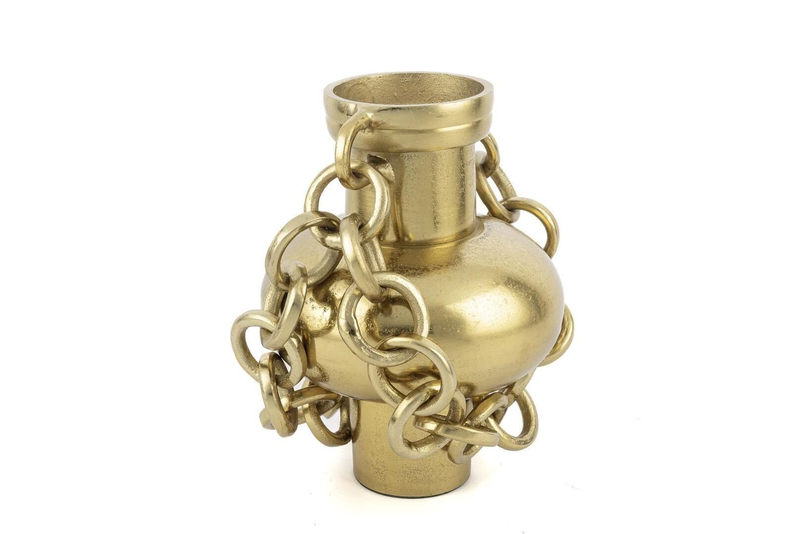 Mikasa Moor Gold Zincirli Metal Vazo 20x27cm