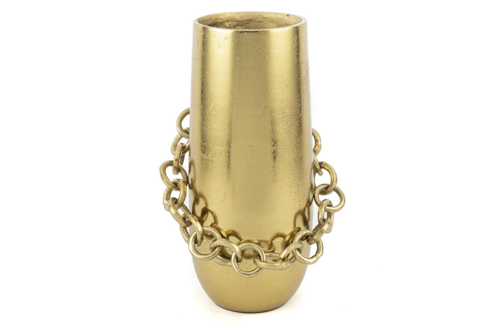 Mikasa Moor Gold Zincirli Metal Vazo 15x32cm