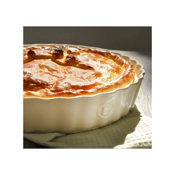 Emile Henry Tart-Börek-Flan Kabı 28 cm Ekru/Clay