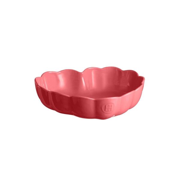 Emile Henry Madeleine Fırın Kabı Kalp 6,5 x 24,5 x26,5 cm Pembe