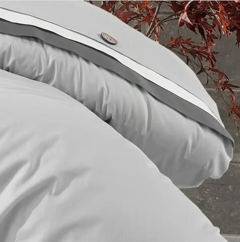 Nazik Home Este Pamuklu Nevresim Takımı Gri Çift Kişilik