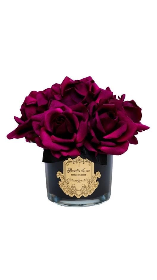 Guerlie&Co 7 Güllü Bordo Beyaz Pembe Geçişli Siyah Cam Gold Logo