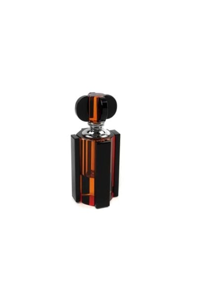 Mikasa Moor Koyu Amber Siyah Cam Dekor Şişe 7 x 16 cm