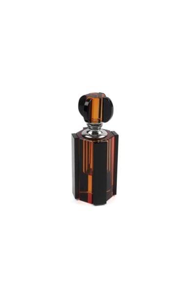 Mikasa Moor Koyu Amber Siyah Cam Dekor Şişe 5 x 13 cm