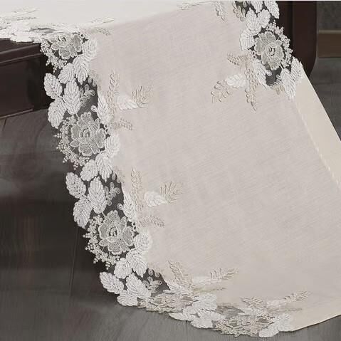 Nazik Home Floransa Dantelli Leke Tutmaz 5 Parça Salon Oda Takımı Bej Standart