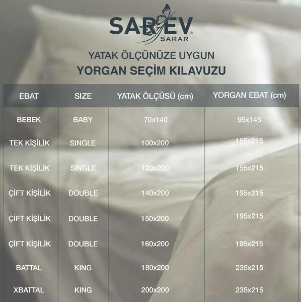 Sarev Fresh Air Yorgan Beyaz Tek Kişilik