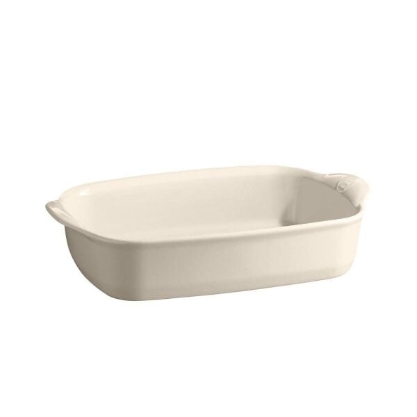 Emile Henry Fırın Kabı Dikdörtgen 30 x 19 cm Ekru/Clay