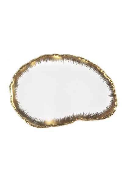 Mikasa Moor Porselen Beyaz Gold Servis 37 x 25 cm