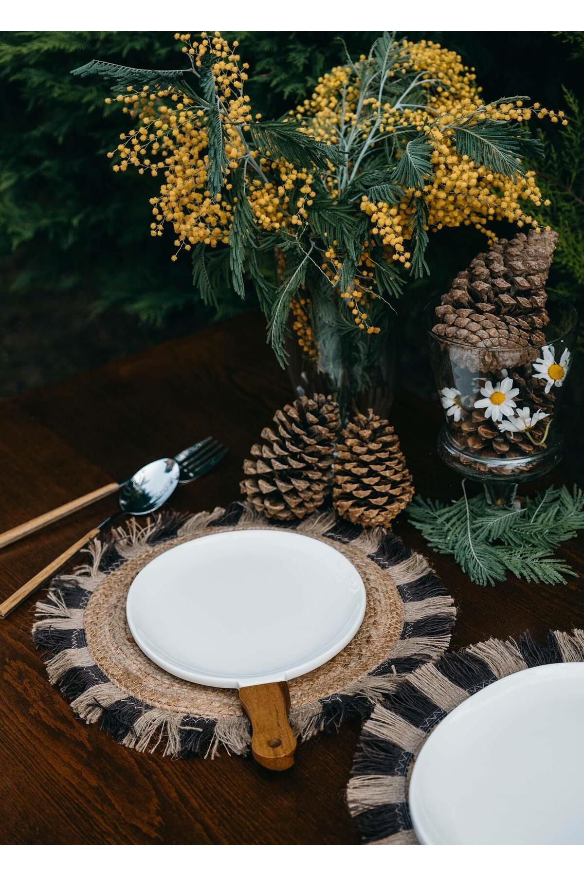 The Mia Woody Porselen Servis 34x21 cm