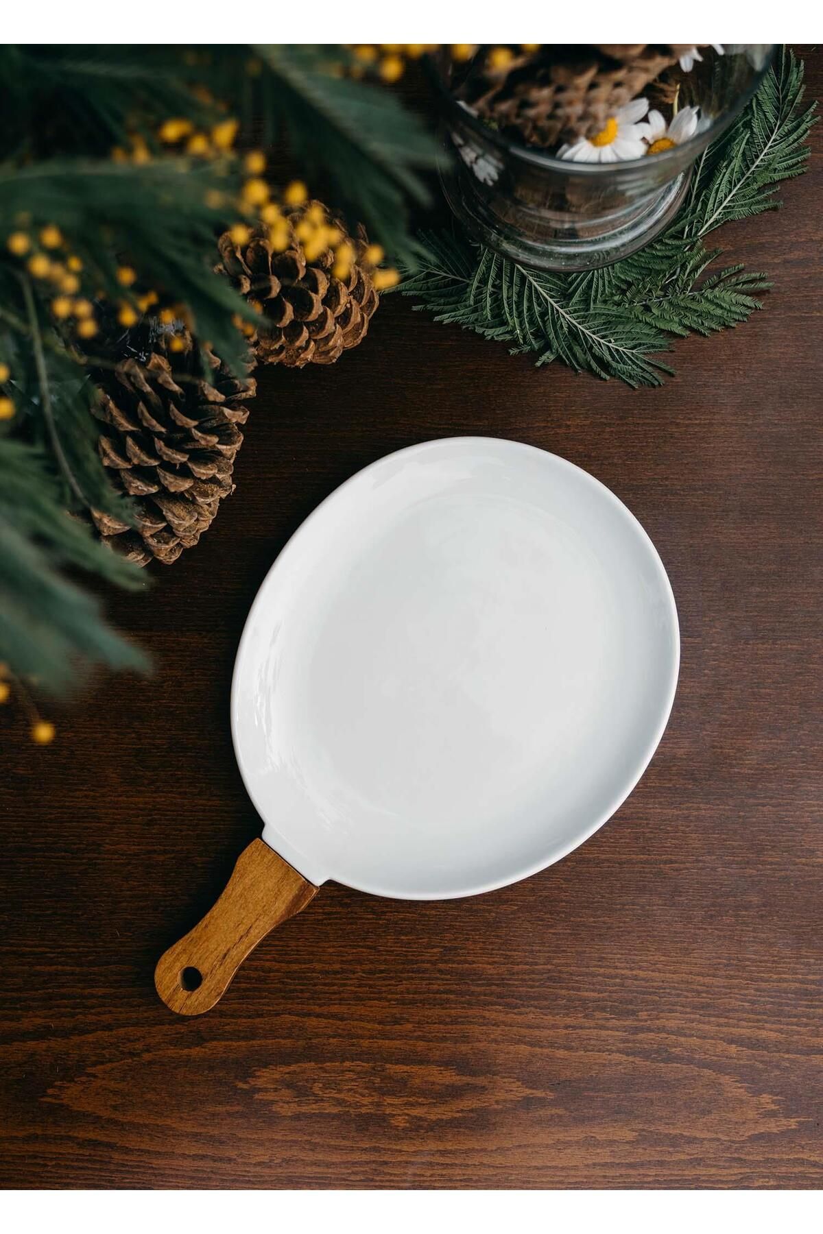 The Mia Woody Porselen Servis 34x21 cm