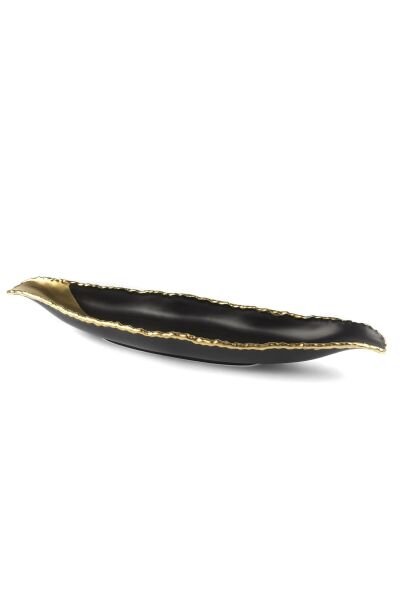 Mikasa Moor Porselen Siyah Gold Uzun Servis 50 x 11 x 5 cm