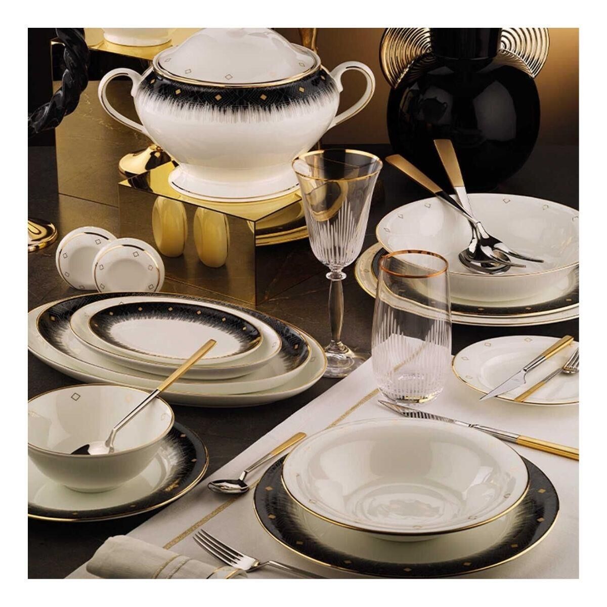 Evaliza Diamond Yemek Takımı 60 Parça