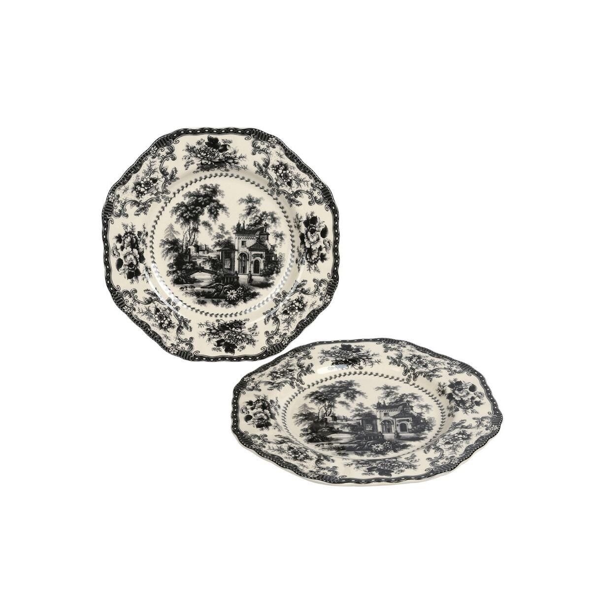 Lucky Art Florantıne 6lı Tabak Seti 27cm Siyah