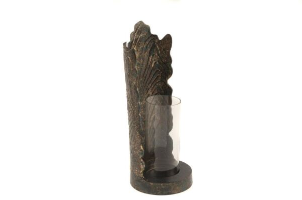 Mikasa Moor Yeşil Metal Cam Mumluk 14x36cm