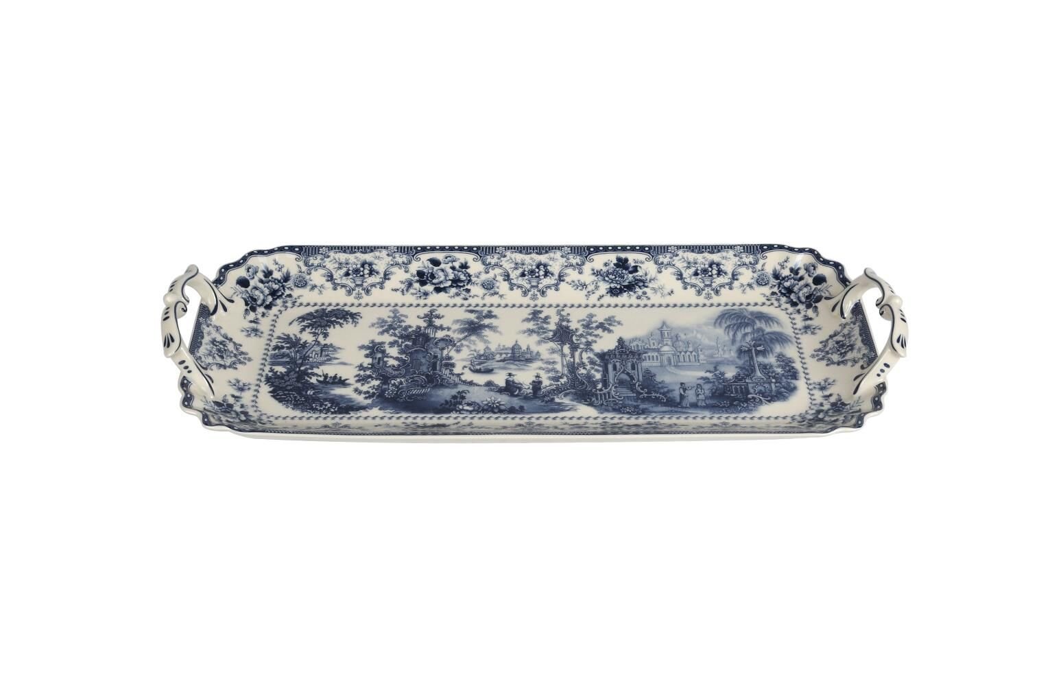 Lucky Art Florantıne Kulplu Baton Tabak 33cm Mavi