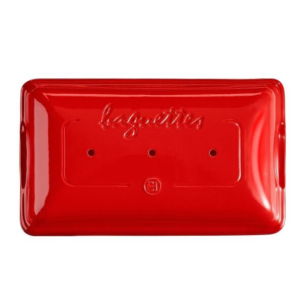 Emile Henry XEH 3lü Baget Ekmek-Fırın Kabı Dikdörtgen 39x23cm Kırmızı