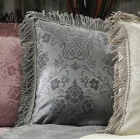 Nazik Home Jakar Desenli 4 Mevsim Sultan Yatak Örtüsü Gri Tek Kişilik