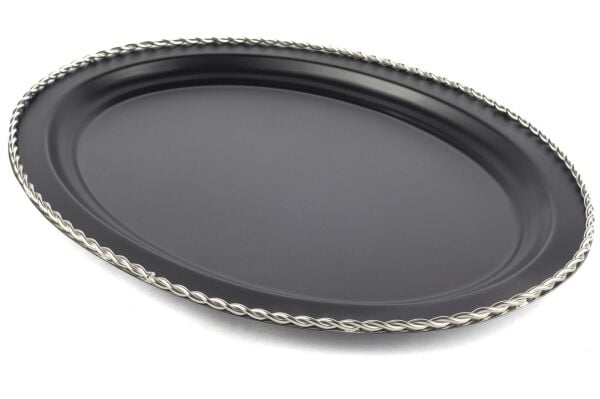Mikasa Moor Siyah Oval Tepsi 46x35 cm