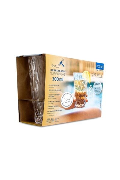 Koziol Superglass 300 Ml 2li Set No:6 Şeffaf