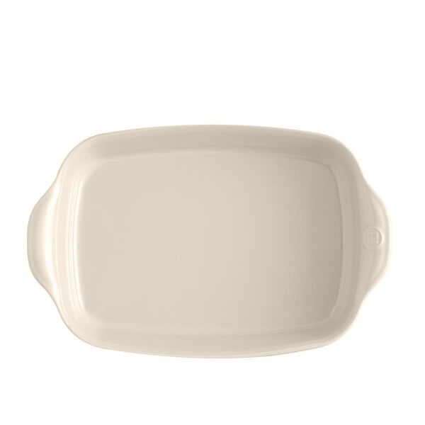 Emile Henry Fırın Kabı Dikdörtgen 36x23 cm Krem