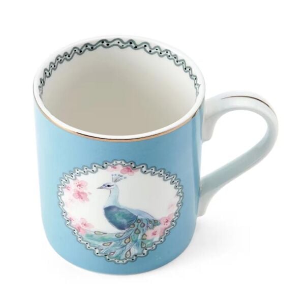 Mikasa Fine China 280 ml Düz Taraflı Kupa Tavus Kuşu