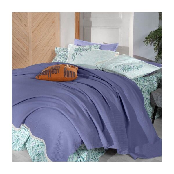 Sarev Adrıan Pike Takımı Çift Kişilik 2 Yastık Mavi-Yeşil