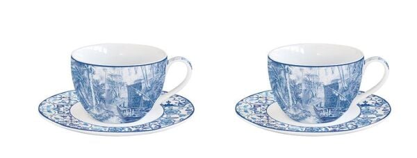 Easy Life 2'li Porselen Kahve Fincan 110 ml ve Tabağı Seti