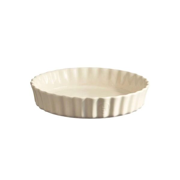 Emile Henry Tart-Börek Fırın Kabı Yuvarlak 24 cm Ekru/Clay-26024