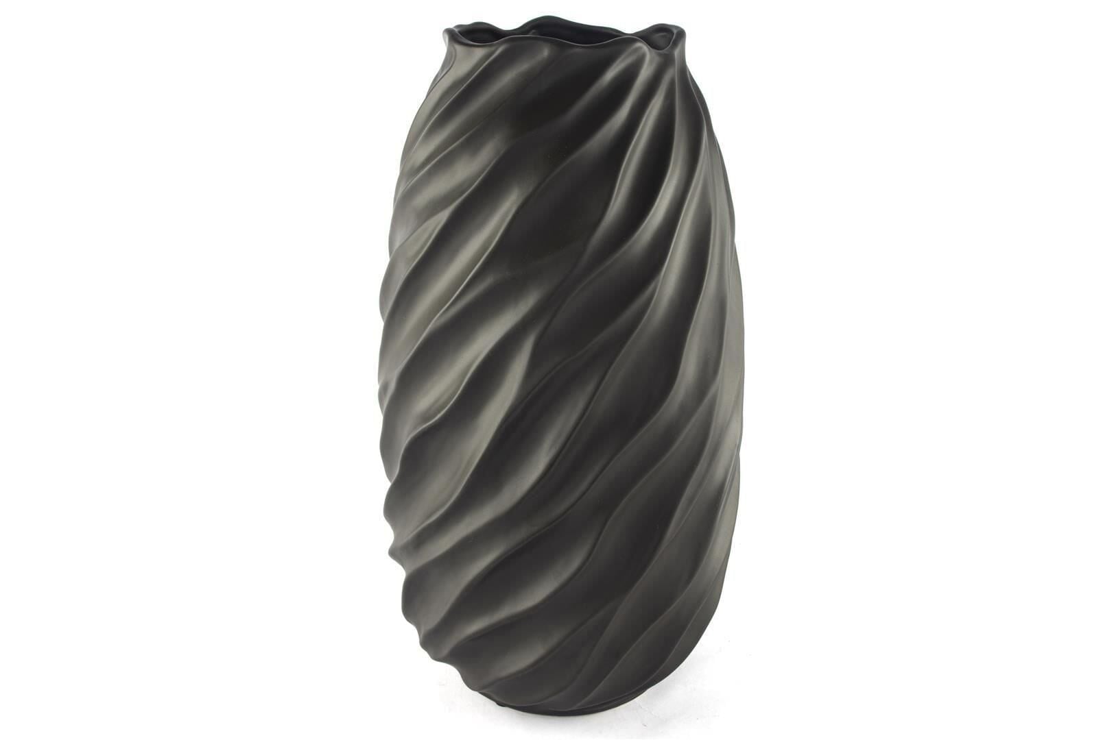 Mikasa Moor Mat Siyah Burgu Pors Vazo 21x39 cm