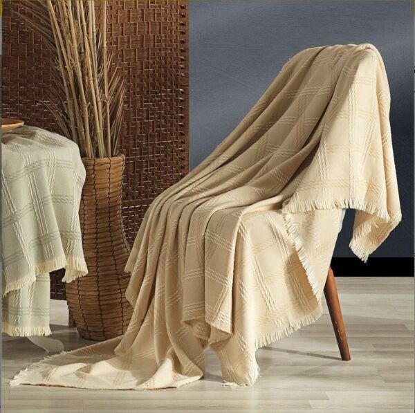 Nazik Home Alessa Throw Battaniye Bej 140x190