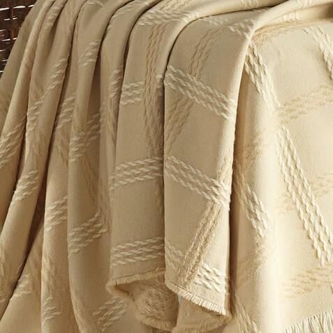 Nazik Home Alessa Throw Battaniye Bej 140x190