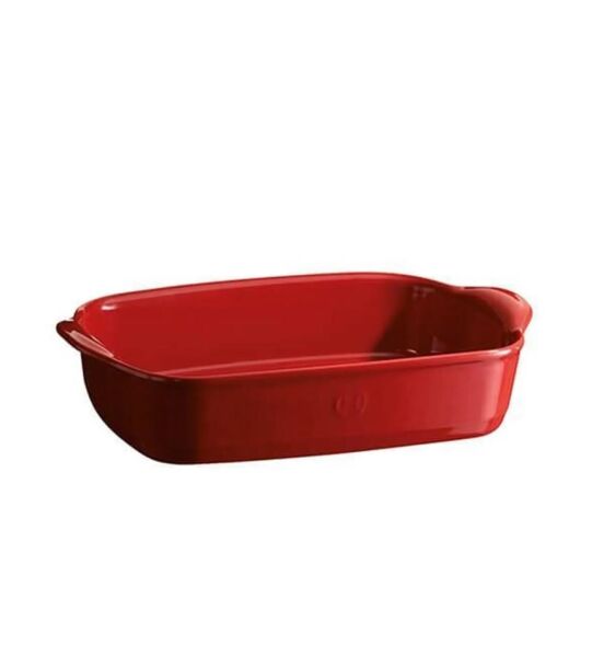 Emile Henry Fırın Kabı Dikdörtgen 30 x 19 cm Kırmızı/Burgundy