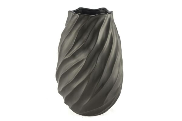 Mikasa Moor Mat Siyah Burgu Pors Vazo 21x32 cm