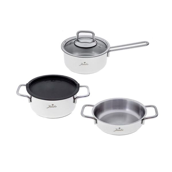 Jumbo Lyon 4 Parça Midi Çelik Tencere Çelik